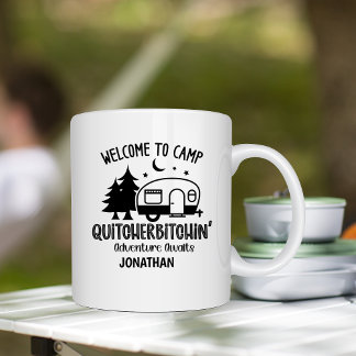 Personlig Funny Sarcastic Camping Kaffemugg