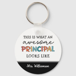 Personlig Funny School Principal Nyckelring