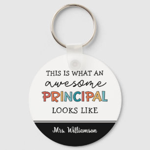 Personlig Funny School Principal Nyckelring