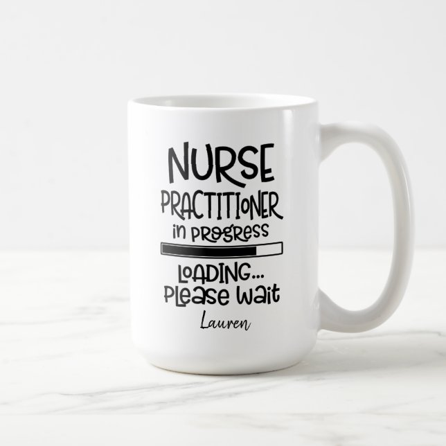 Personlig Funny Student Nurse Practitioner Kaffemugg (Höger)