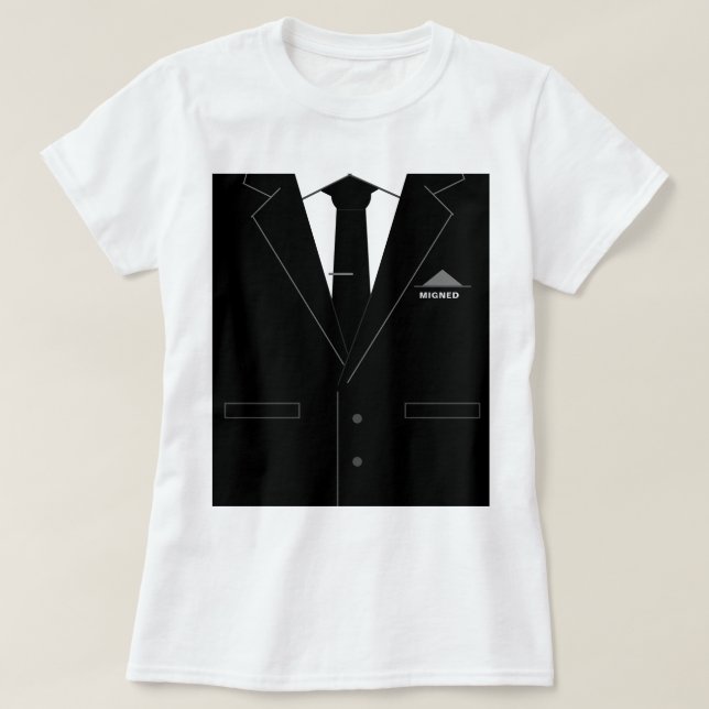 Personlig Funny T-Shirt med Business Kostym (Design framsida)