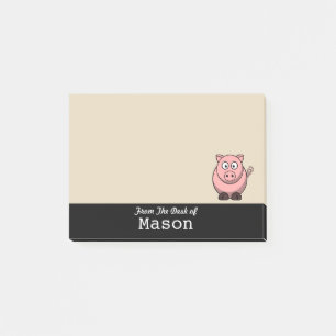 Personlig Funny Tjock Rosa Gris Post-it Block