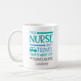 Personlig Funny Travel Nurse Coffee Mugg
