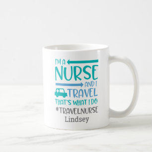 Personlig Funny Travel Nurse Coffee Mugg