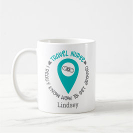 Personlig Funny Travel Nurse Coffee Mugg