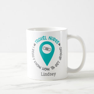 Personlig Funny Travel Nurse Coffee Mugg