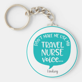 Personlig Funny Travel Nurse Keychain Nyckelring