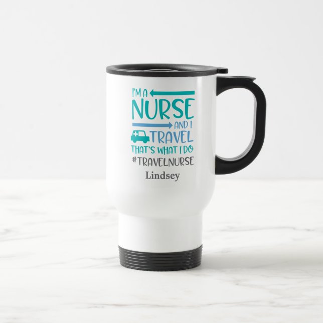 Personlig Funny Travel Nurse Resemugg (Höger)