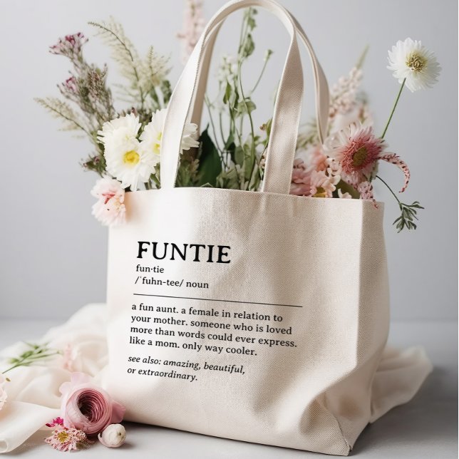 Personlig Funtie Definition Quote Jumbo Tygkasse (cool gift for aunt)