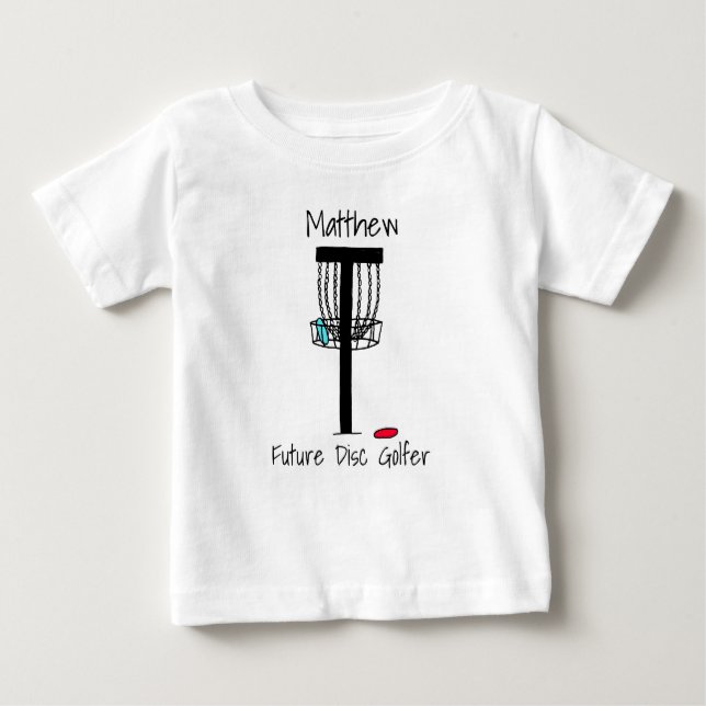 Personlig Future Disk Golfer Baby Baby T Shirt (Framsida)