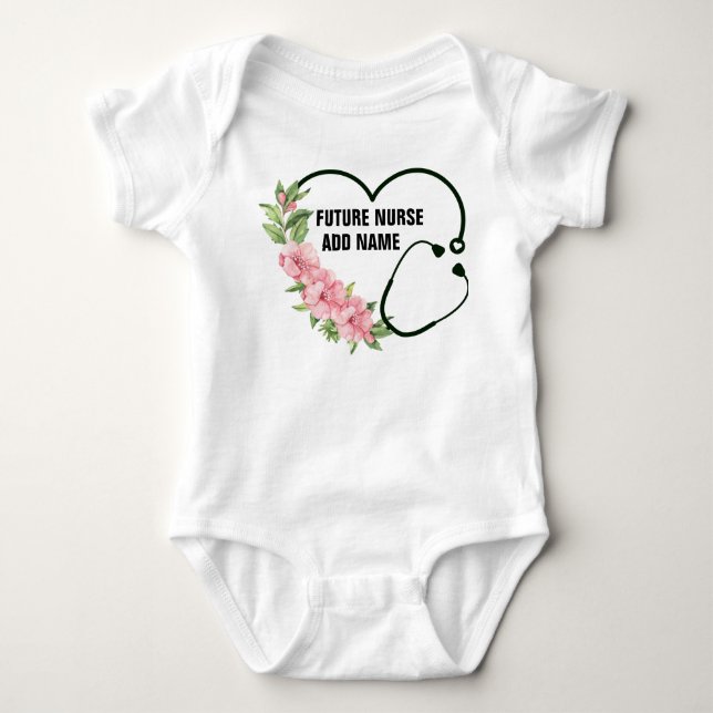 Personlig Future Nurse Namn T Shirt (Framsida)