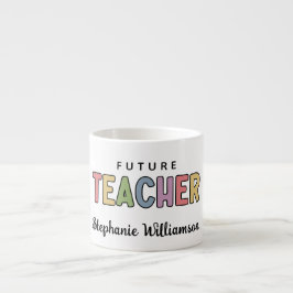 Personlig Future Teacher Colorful Cute Espressomugg