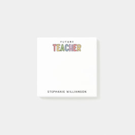 Personlig Future Teacher Colorful Cute Post-it Block