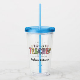 Personlig Future Teacher Colorful Cute Take Away Mugg
