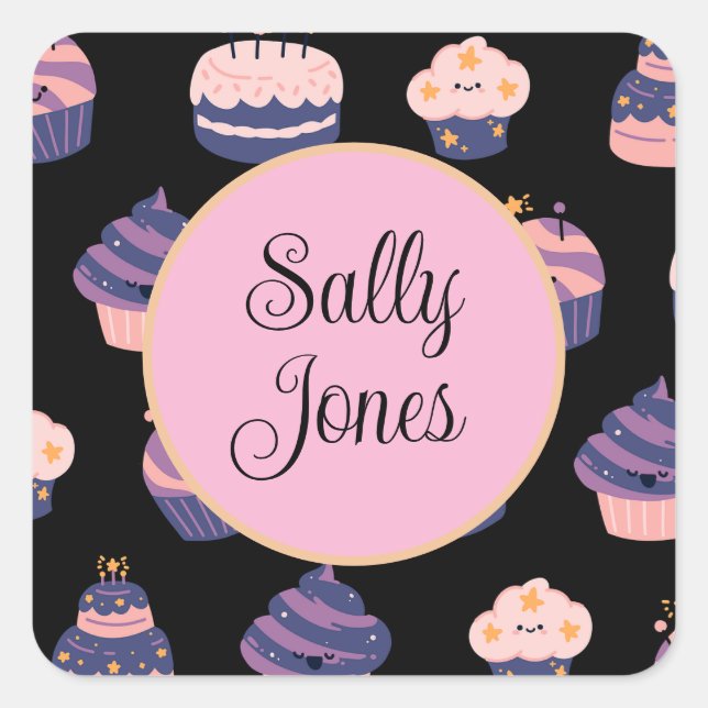 Personlig Fyrkantigt Klistermärke (Framsida)