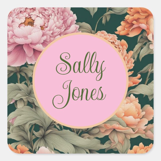 Personlig Fyrkantigt Klistermärke (Framsida)