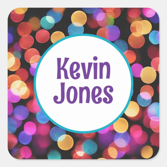 Personlig Fyrkantigt Klistermärke (Framsida)