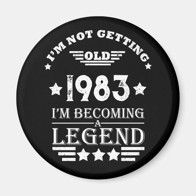 Personlig fyrtio vintagar 40-årsdagen party magnet (Framsidan)