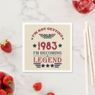 Personlig fyrtio vintagar 40-årsdagen party pappersservett
