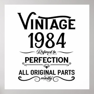 Personlig fyrtio vintagar 40-årsdagen party poster