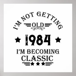 Personlig fyrtio vintagar 40-årsdagen party poster