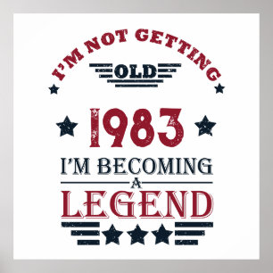 Personlig fyrtio vintagar 40-årsdagen party poster