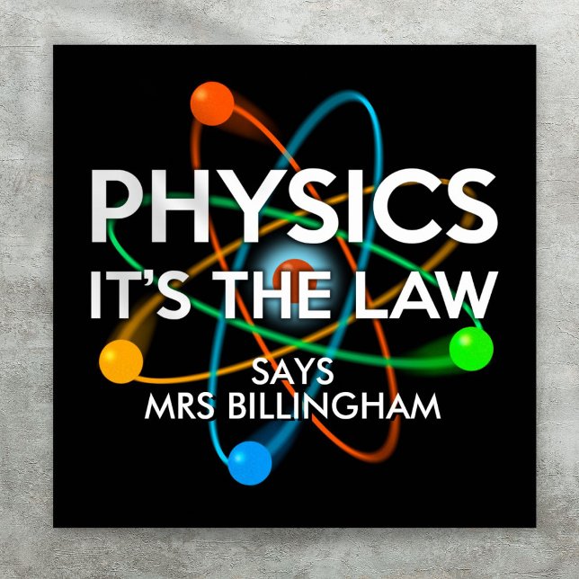 Personlig fysik Det är lagen vetenskap Poster (Personalized Physics It's the Law Science Poster)