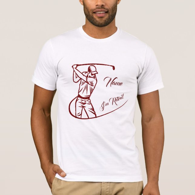 Personlig Gag Gift for Golfers T Shirt (Framsida)