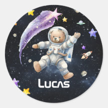 Personlig Galactic Party Stickers