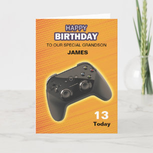 Personlig Game Controller-födelsedagskort Kort