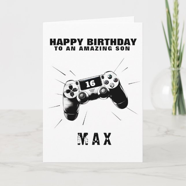 Personlig Gamer Birthday Card Tack Kort (Framsida)