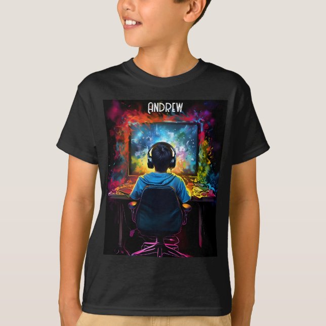 Personlig Gamers t-shirt-för barn T Shirt (Framsida)