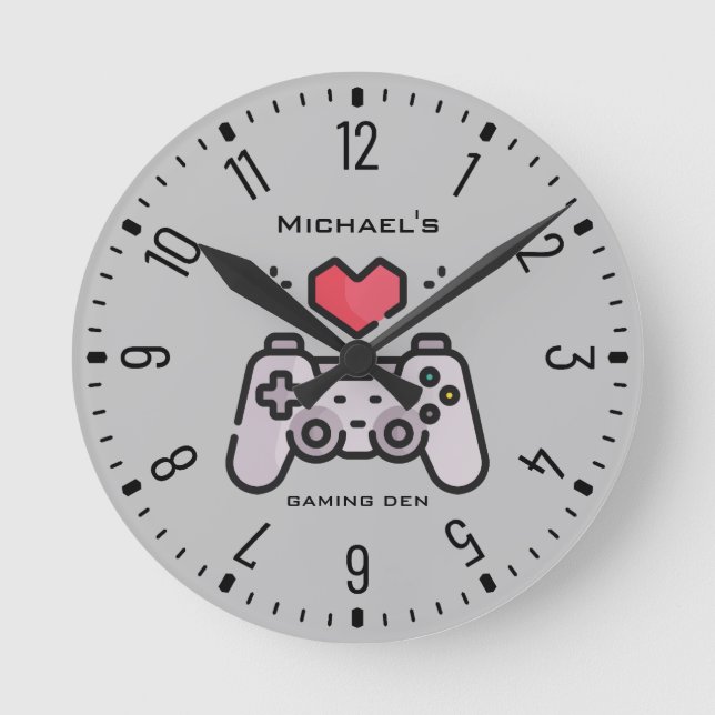 Personlig GAMING DEN Gamers Rund Klocka (Framsida)