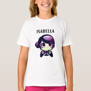 Personlig Gaming Kawaii Anime Girl Gamer T Shirt