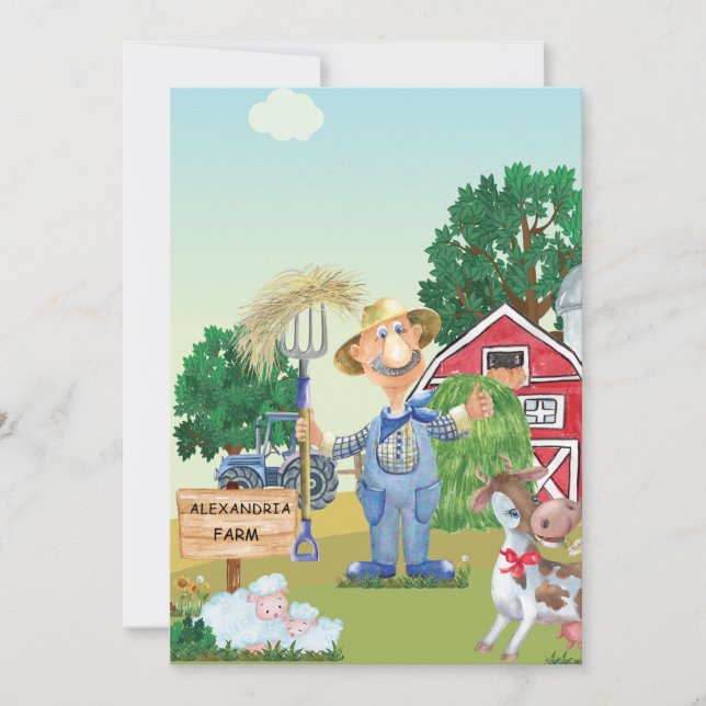 Personlig Gamla MacDonalds födelsedag Inbjudningar (Framsida)