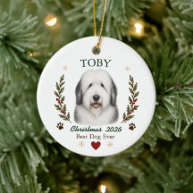 Personlig gammal engelsk fårhund Jul