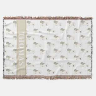 Personlig gammal engelsk herdehund  filt