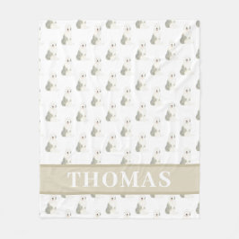 Personlig gammal engelsk herdehund  fleecefilt