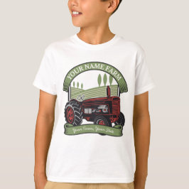 Personlig gammal traktor för landsbygdsbönder t shirt