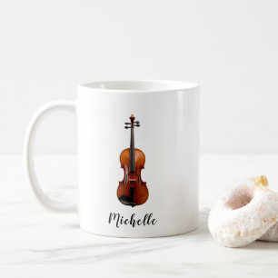 Personlig gammalfiol musikalisk kaffemugg