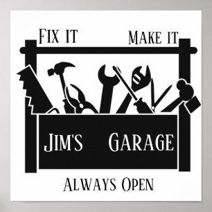 Personlig garage poster
