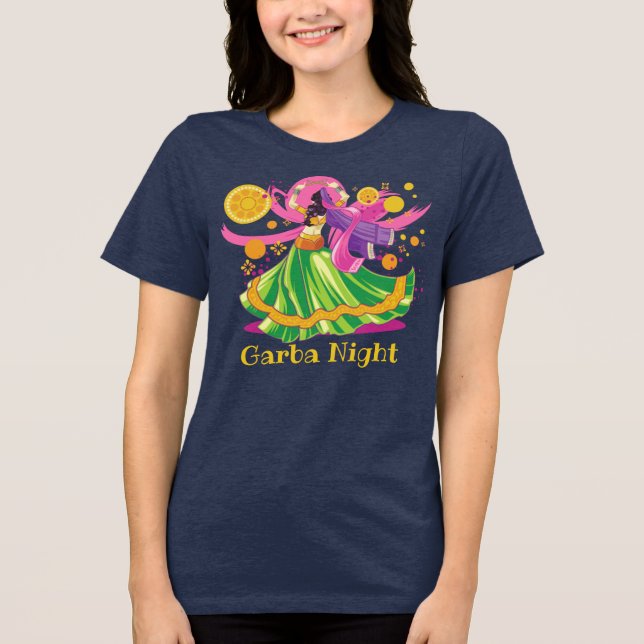 Personlig Garba Natt Dansare T Shirt (Framsida)