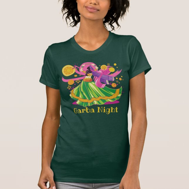 Personlig Garba Night Dancer T Shirt (Framsida)