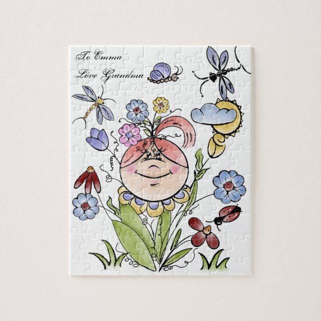Personlig Garden Fairy Folk Art Pussel (Vertikal)