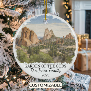Personlig Garden of the Gods Ornament, Colorado Julgransprydnad Keramik
