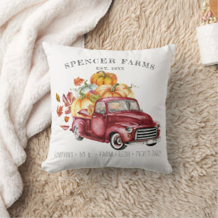 Personlig gårdshus vintage skördetruck kudde