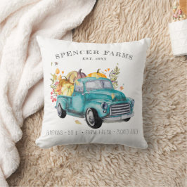 Personlig gårdshus vintage skördetruck kudde