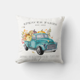Personlig gårdshus vintage skördetruck kudde