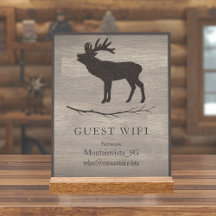 Personlig gäst-WiFi-skylt för stugor & uthyrning