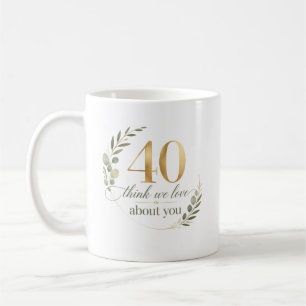 Personlig gåva - 40 saker vi älskar med dig kaffemugg